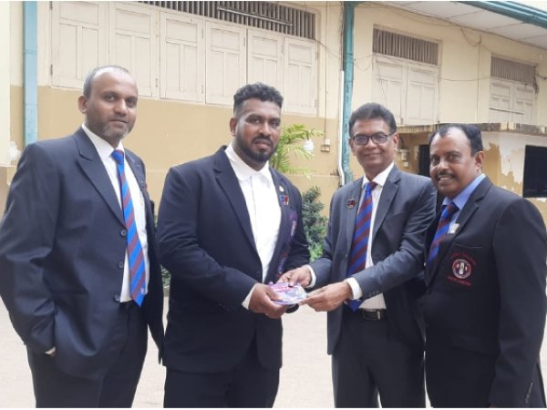 Appreciation award to Boxing Coach Mr. Rajitha Liyanage.
